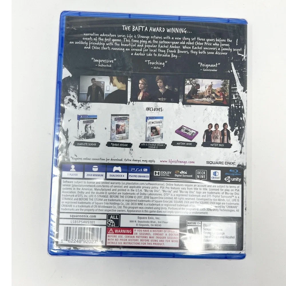 Life is Strange Before the Storm Sony PlayStation 4 PS4 New‎ Factory Sealed Game